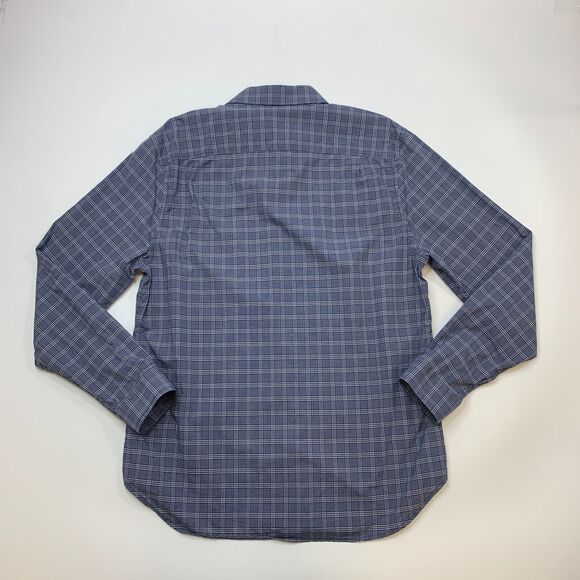 7 For All Mankind Shirt Mens XL Extra Large Blue Plaid Long Sleeve Cotton Button - Picture 3 of 10